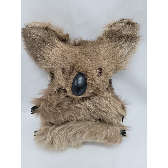 Vintage Blue Gum Billy Hard Body Real Kangaroo Fur Koala Plush 10" - Picture 2 of 16